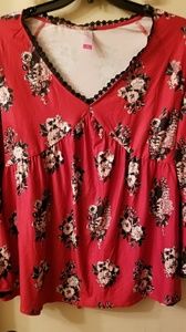 L/S bell sleeve baby doll top